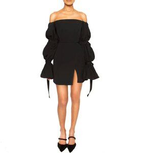 Israella Kobla Asha Belted Sleeve Off the Shoulder Minidress